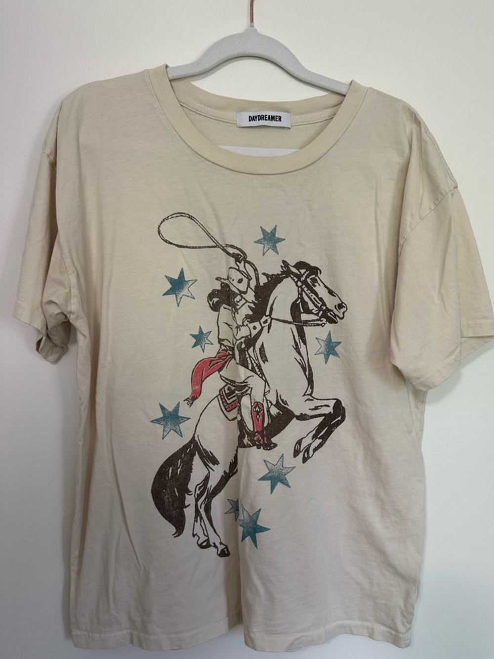 Daydreamer Midnight Bandit Cream Cotton Tee